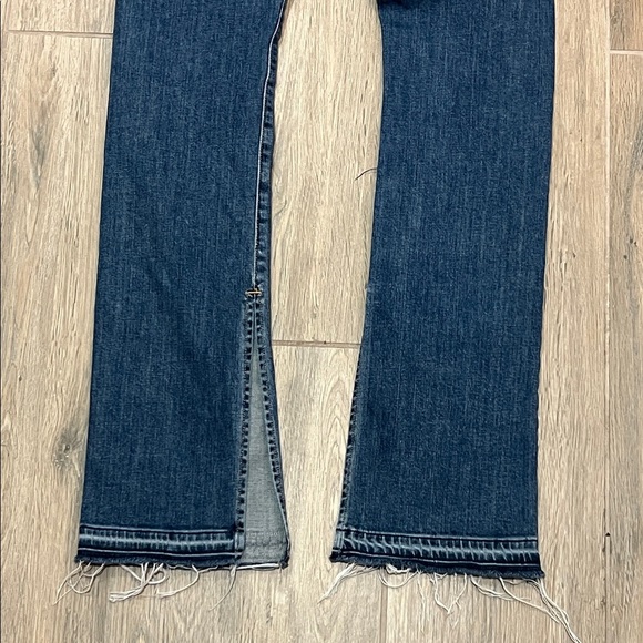 rag & bone Jeans Kick Pleat Flare Straight Leg Raw Hem Fray Bell Wide Vintage - Picture 11 of 14